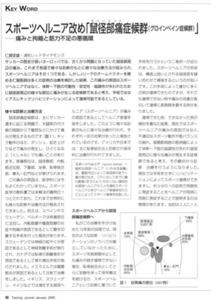 [専門医の指摘] グロインペインへの対応