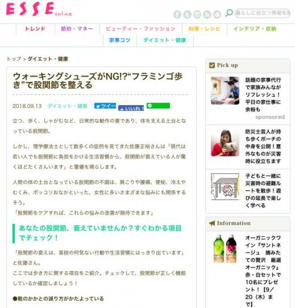 ESSE ご紹介いただきました
